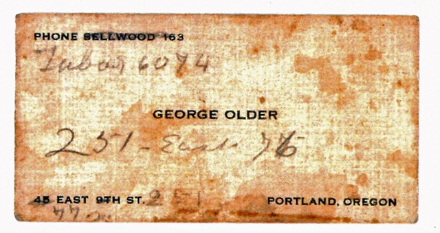 George Older business card 