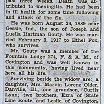 obituary Robert W Gouty 
