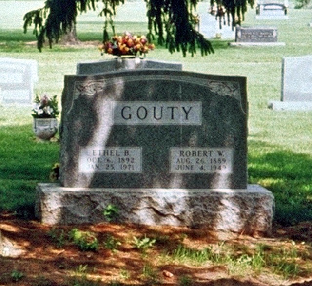 Robert W & Ethel B Fox Gouty tombstone 