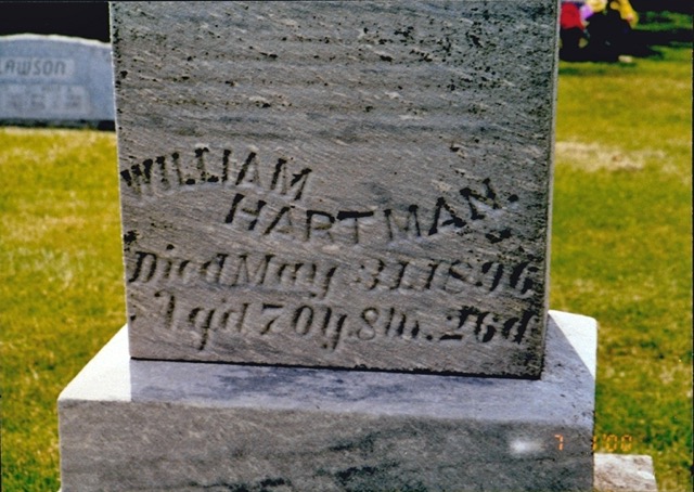 William Hartman tombstone 