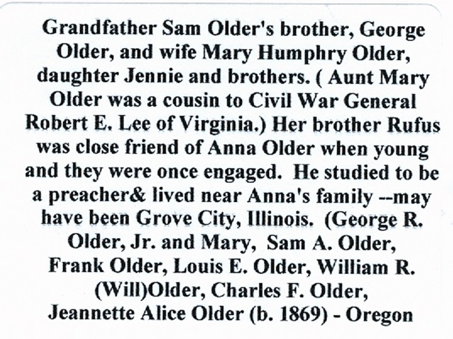 George Older Jr Family photo description 