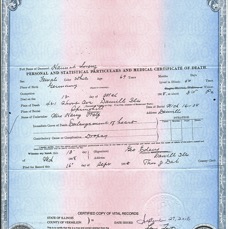 Hannah Lorenz death certificate 