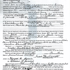 Jacob Ricketts declaration pension 1907 