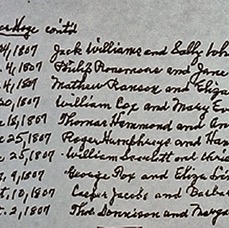 George Fox Elizabeth Ann Link marriage record 
