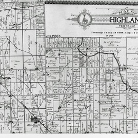 Highland Township Vermillion County IN Map 