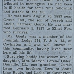 Robert W Gouty newspaper death 