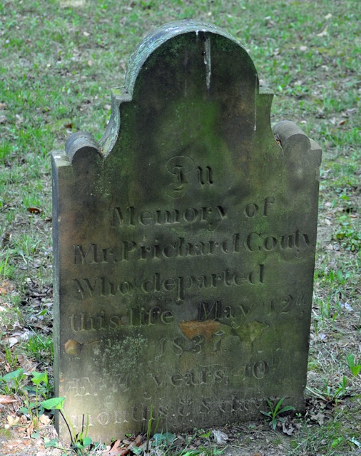 Pritchard Gouty tombstone 5-12-1837 