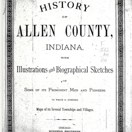 History of Allen Co Indiana - cover